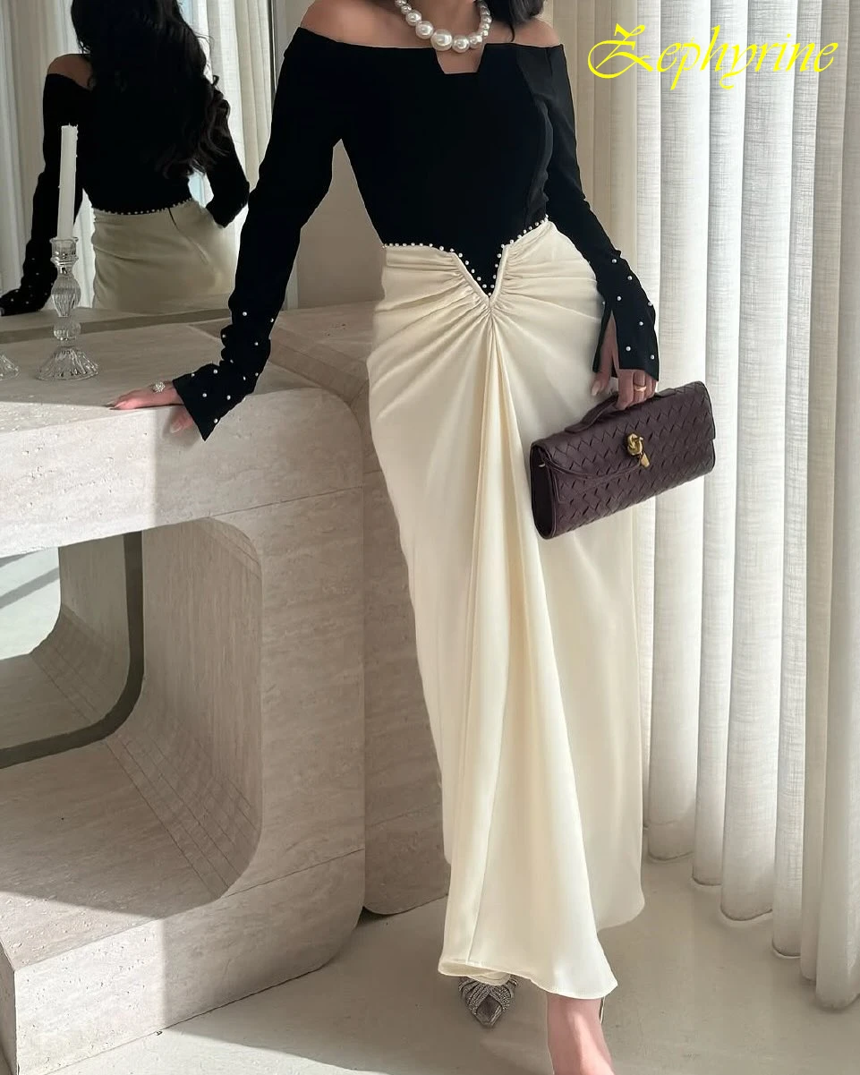 Customized Straight Boat Neck Elegant Formal Evening Dress and Temperament High Quality Celebrity Gowns Delicate Party Dress