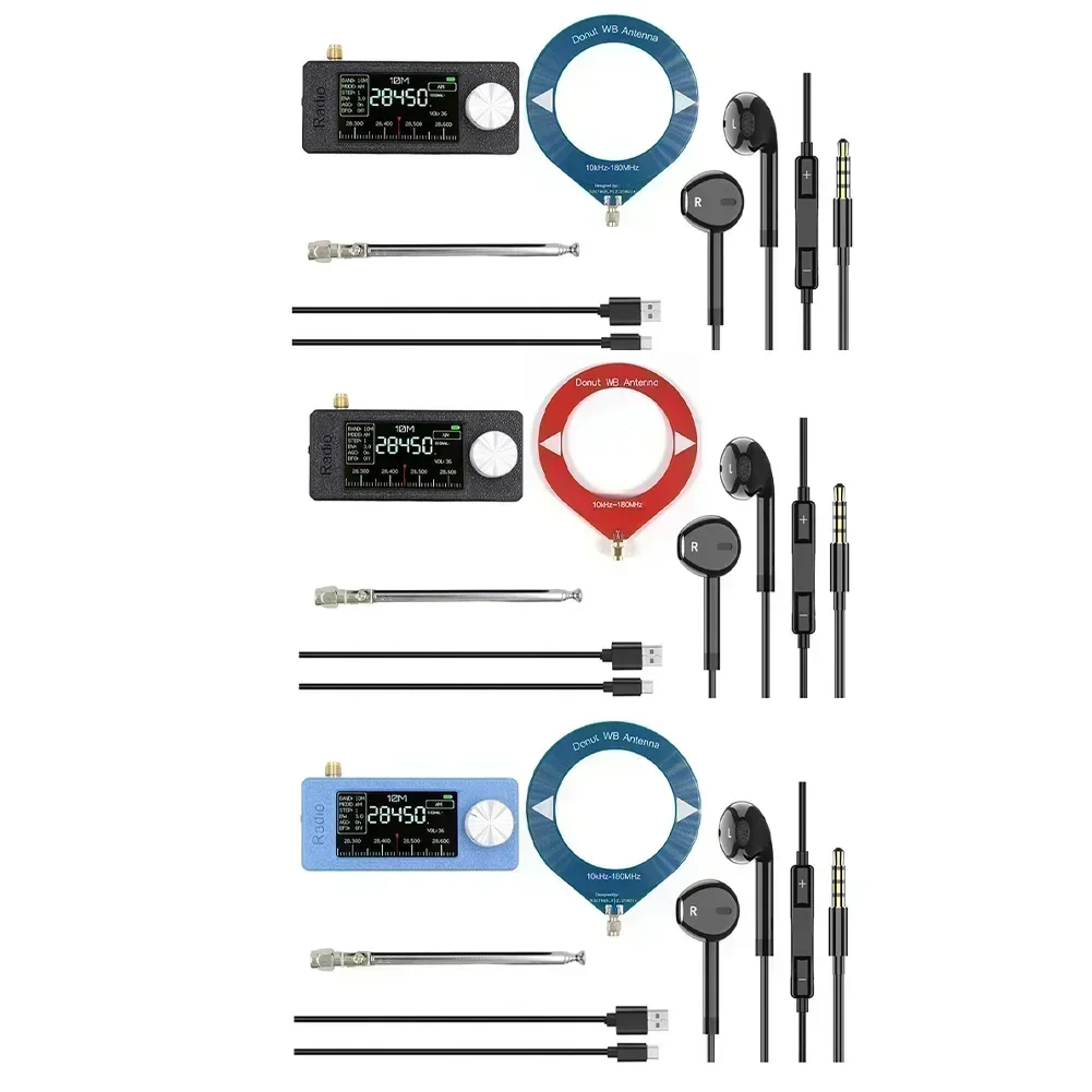 

0,5-108 МГц AM/коротковолновая петлевая антенна, карманное радио SI4732, приемник, мини-радио с наушниками 3,5 мм, инструменты для приемника сигнала