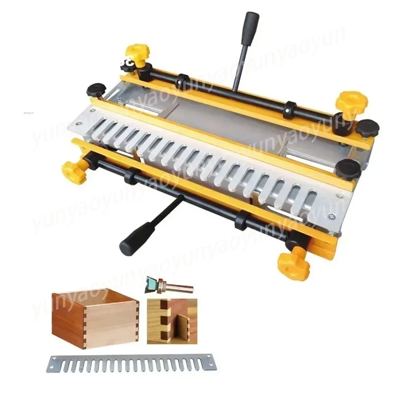 DT24 Dovetail Tenoner Machine 12 Inch Woodworking Jointer for Cabinet Furniture and Half Blind Joint Template Milling