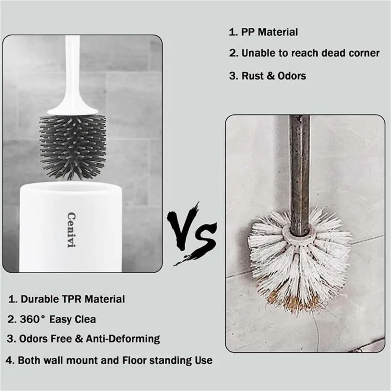 Toilet Cleaning Brush Set Fashion Simple for Corner Cleaning Tools Bathroom Accessories Cleaner Scrubber Bathroom Cleaning