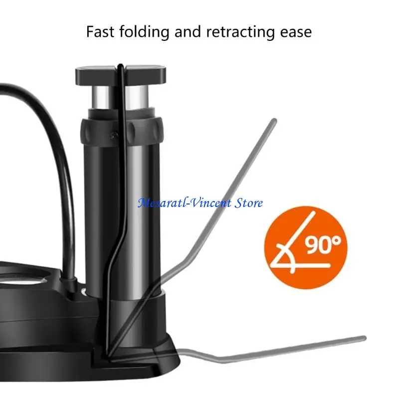 A70F Tire Inflator Foot with Pressure Meter Gauge 160PSI Air