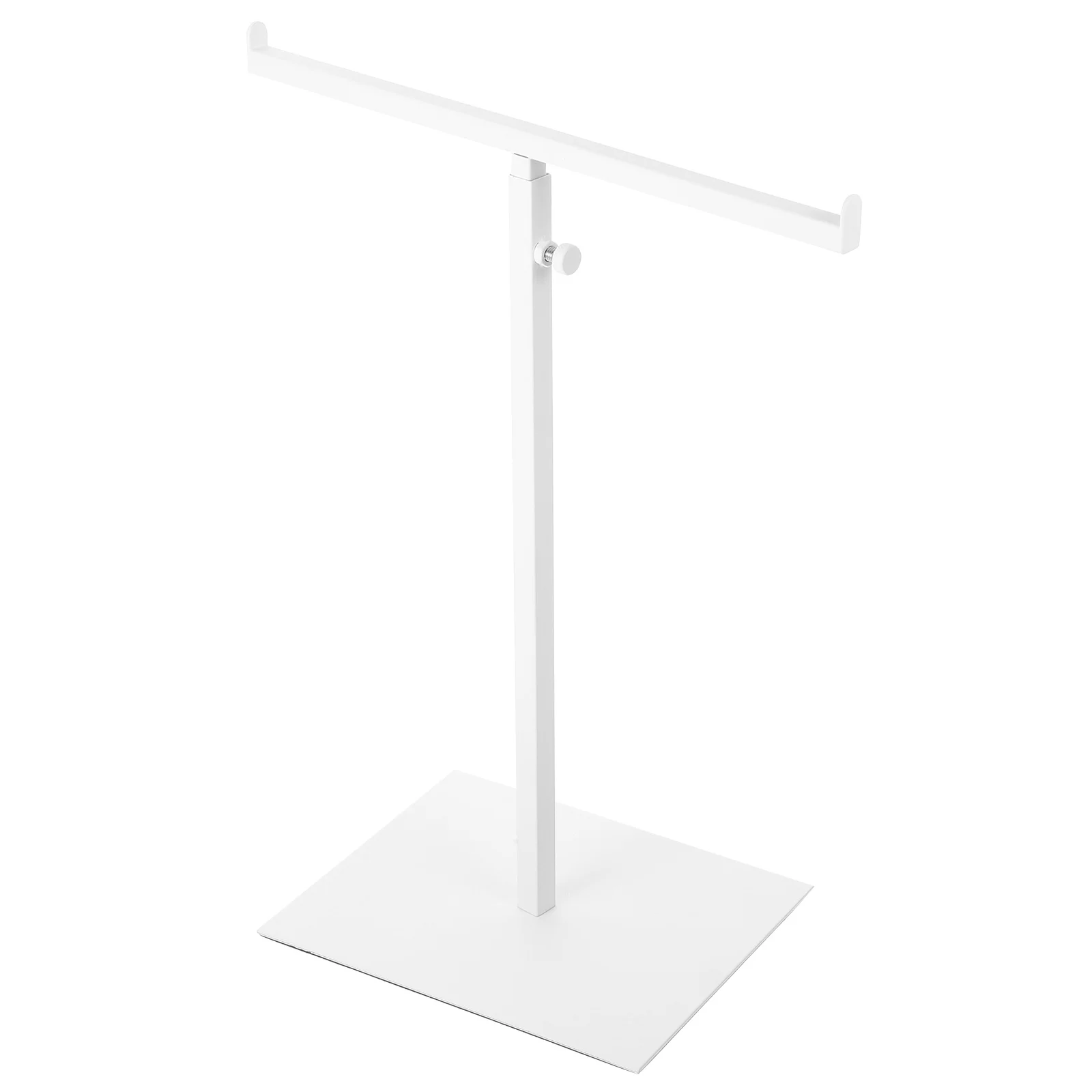 

Hangers Tie and Scarf Display Rack Bag T-Shaped Stand Handbag Hanging Table Adjustable White Purse Closet Man