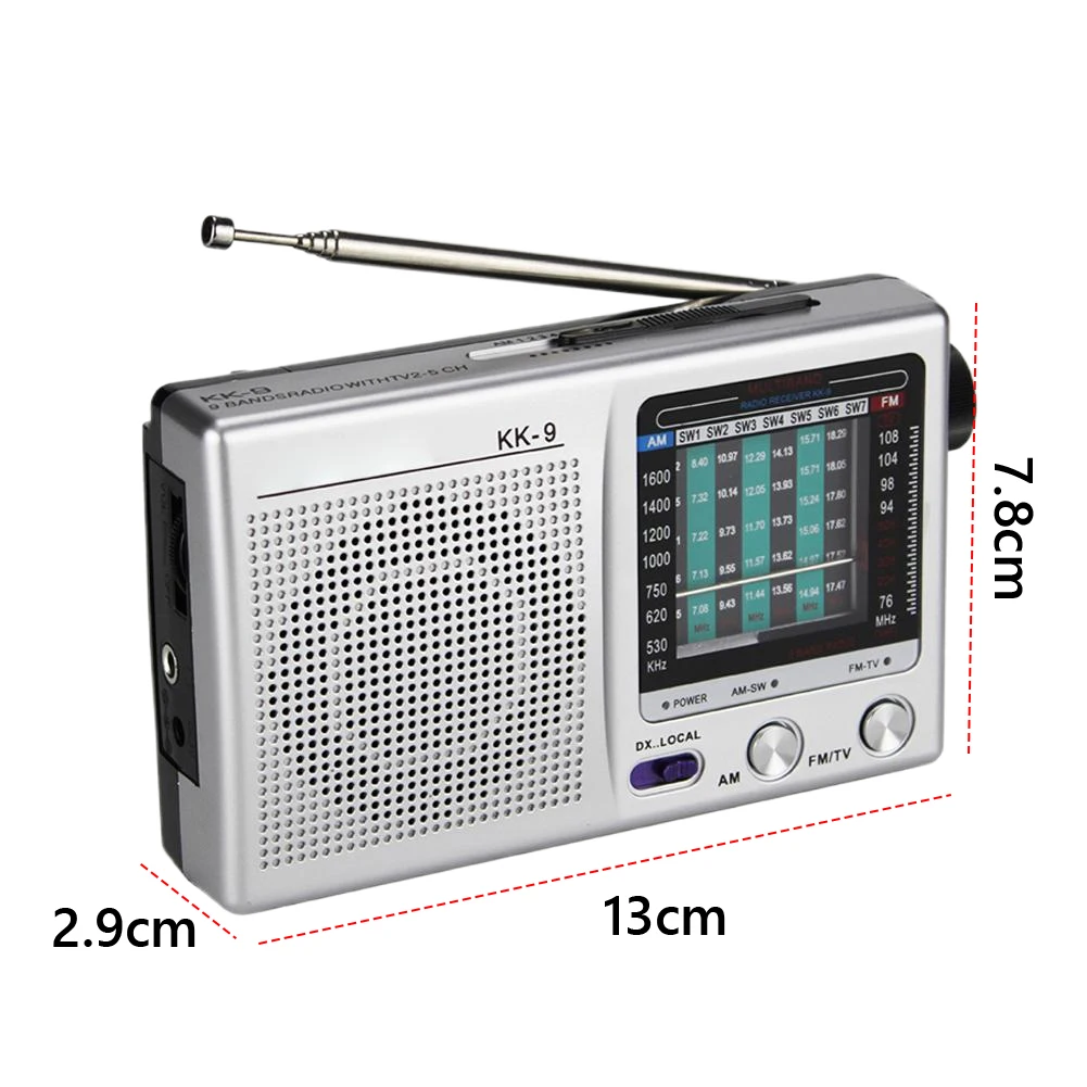راديو AM/FM/SW يعمل بالبطارية، هوائي تليسكوبي، راديو صغير مع مكبر صوت مدمج، راديو محمول للاستخدام في حالات الطوارئ #6
