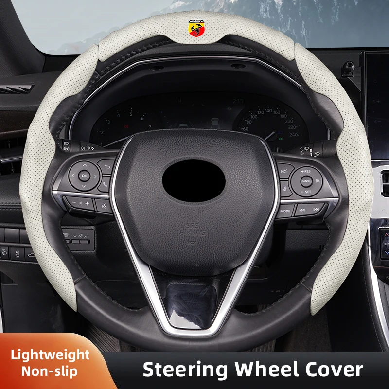 

Чехол на руль из кожи наппа для Abarth, Fiat 500e, Panda, Tipo FR, Argo, Freemont, Viaggio, Bravo, Punto, Doblo, Pulse, Stilo