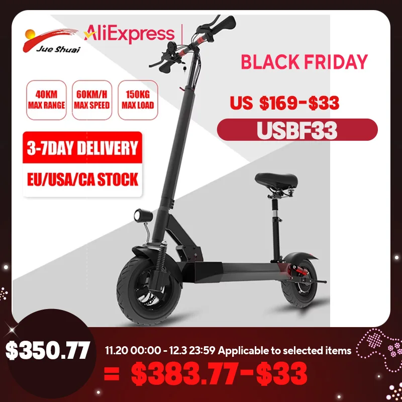 

Foldable Electric Scooter for Adult 48V 13AH Folding Kick Scooters Up to 60KM/H 1200W Peak Motor, Street Tire Scooter for Adults