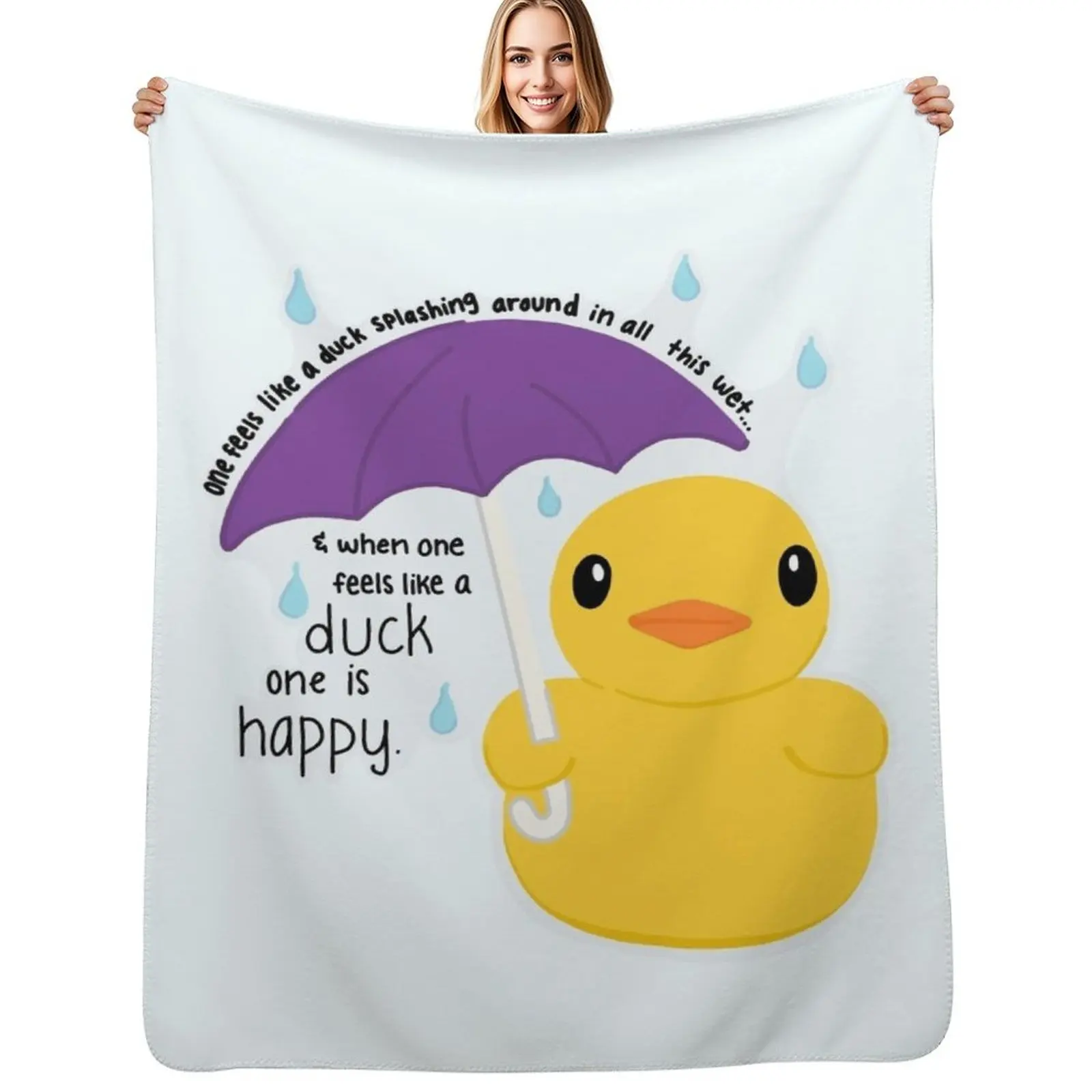 Duck Throw Blanket Soft Sherpa Fleece Warm Blanket for Winter