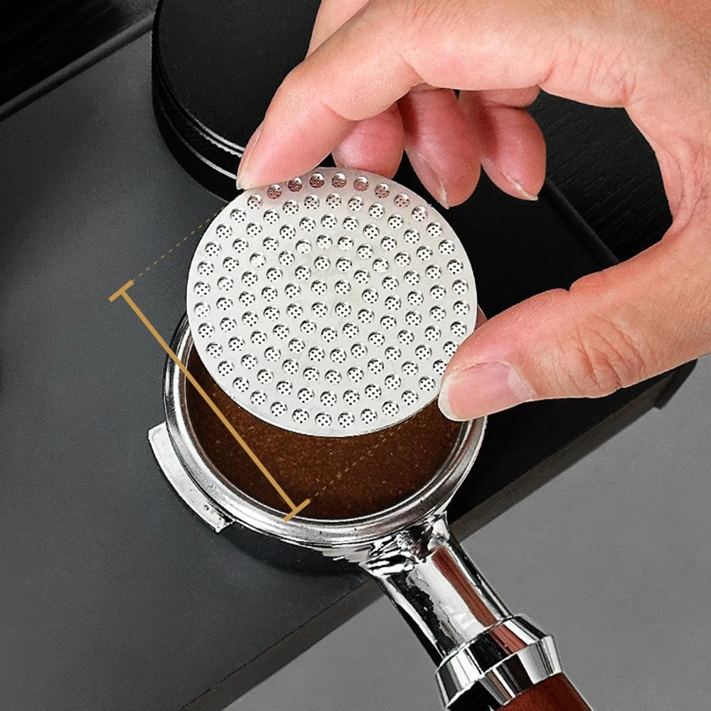51mm/53mm/58mm Secondary Water Separation Network 304 Stainless Steel Double-layer Coffee Filter for Portafter Espresso Basket