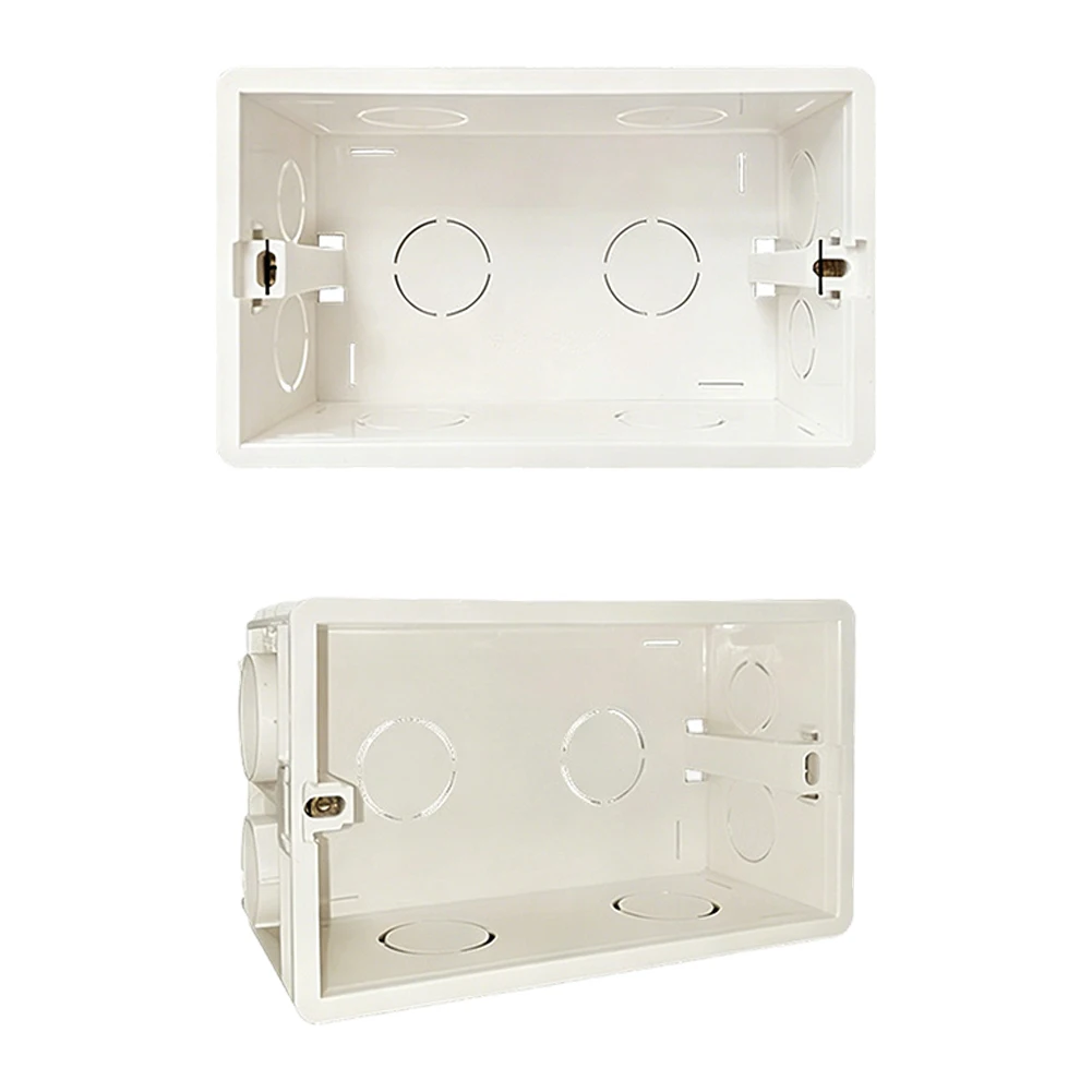 Wall Mount Fire Resistant Bottom Box ABS Plastic for Socket and Switch Installation Junction Box for Home Wiring