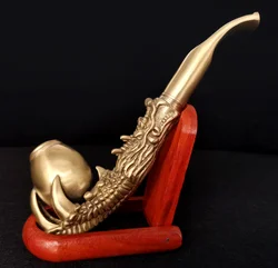 1PC Brass Vintage Tobacco Smoking Pipe Cigarette Holder Filter Handicraft Gift