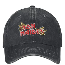 Iron-Band-Maiden Deniim Baseball Cap Heavy Metaal Rock Music Hiking Trucker Dad Hat Summer Men Women Sun-Proof Baseball Caps