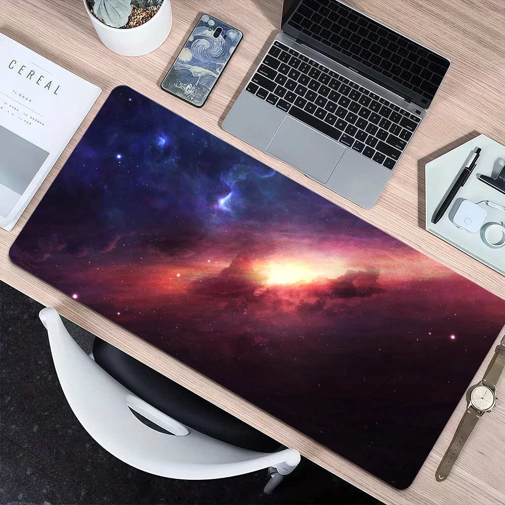 Universe Galaxy Nebula Space Mouse Pad Non-slip Thickened MousePad Large Writing Lockedge Gaming Cushion Office Student