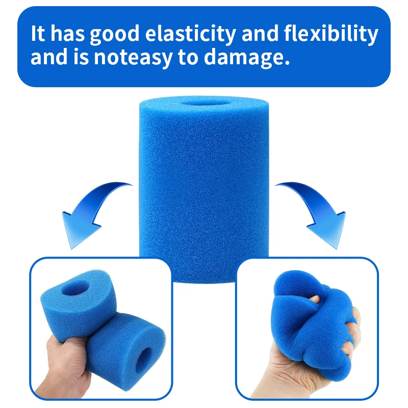 For Intex Type I/II/SI/H/A/B Washable Swimming Pool Filter Sponge Reusable Foam Cleaner Tub Filter Cartridge Garden Accessories