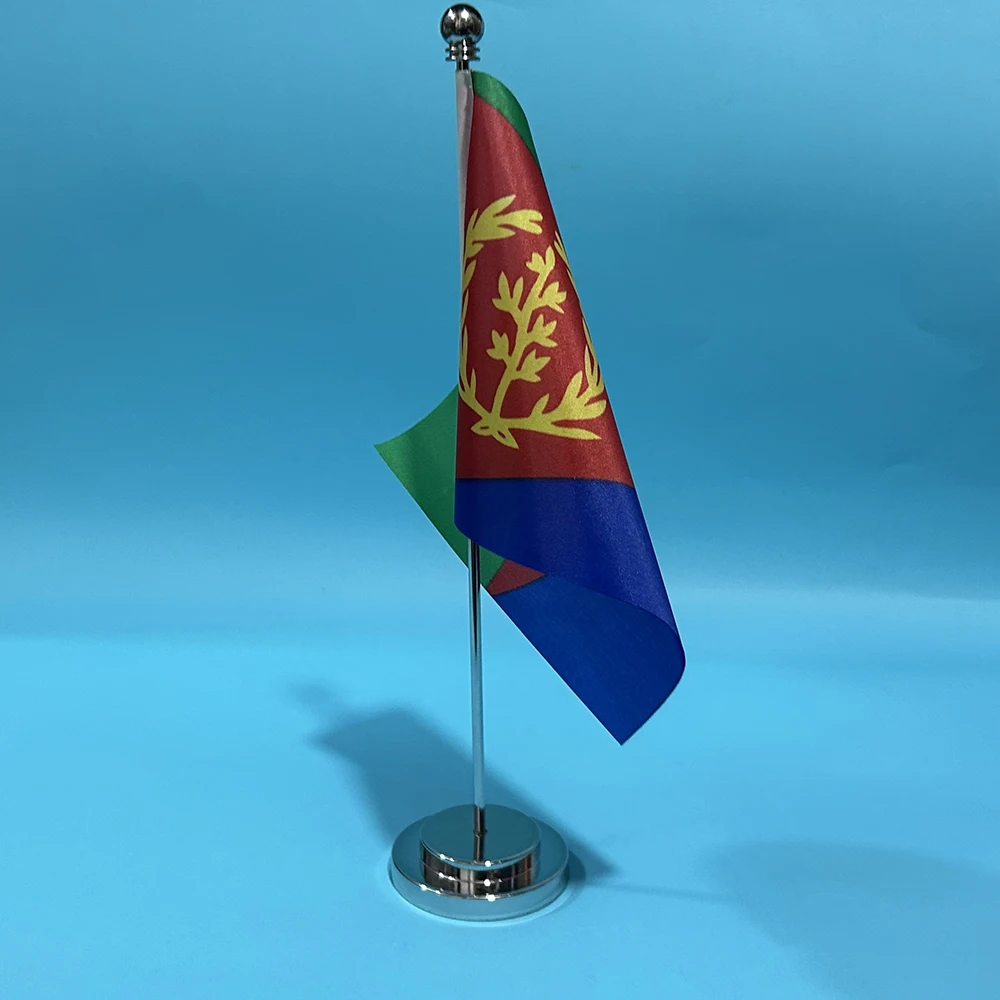 SKY FLAG オフィスデスクフラッグ エリトリア国旗 14x21cm ポリエステル エリトリア国旗 国旗バナー デスク装飾旗