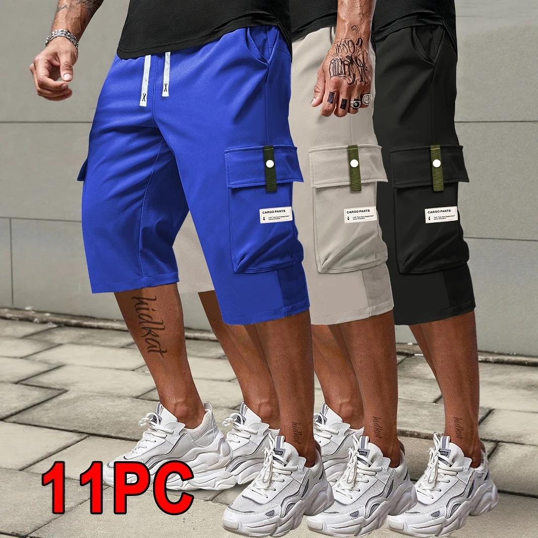 

Легкие крутые мужские шорты-карго, повседневные шорты с несколькими карманами для летней работы на свежем воздухе