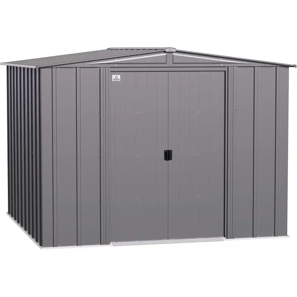 Classic Steel Storage Shed, 8x8, Charcoal