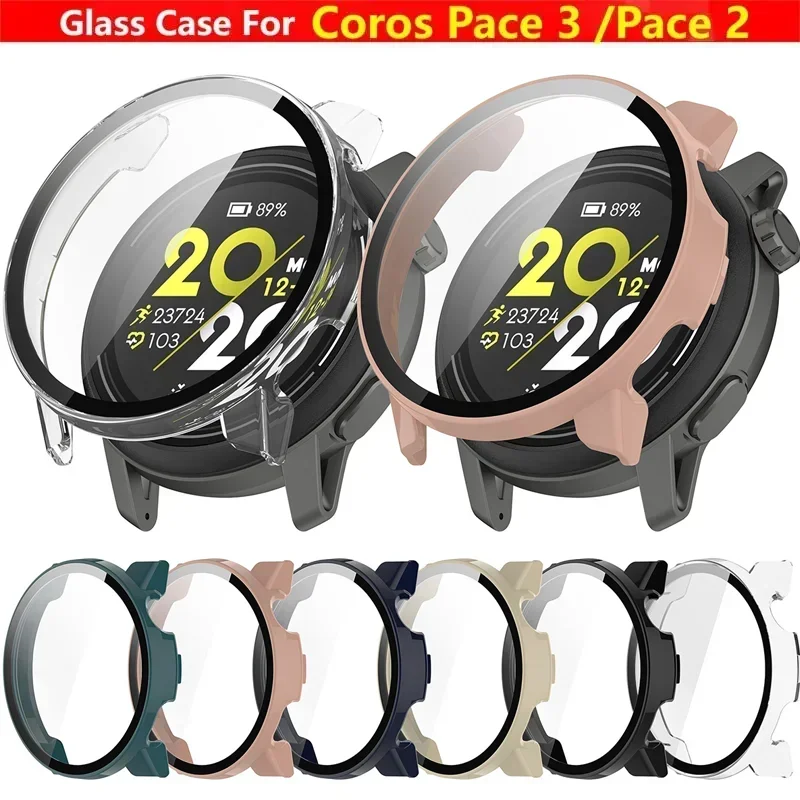 Screen Protector Tempered Glass Case For Coros Pace 3 2 Smart Watch Strap Protective Cover Bumper Pace3 Pace2  Shell Accessories