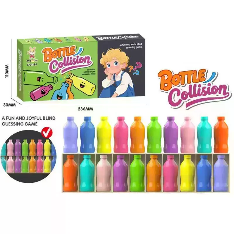 1Set Guess The Bottle Game Puzzle Colorful Classification Toy For Kids Memory Training Games Parent-child Interaction Board Game