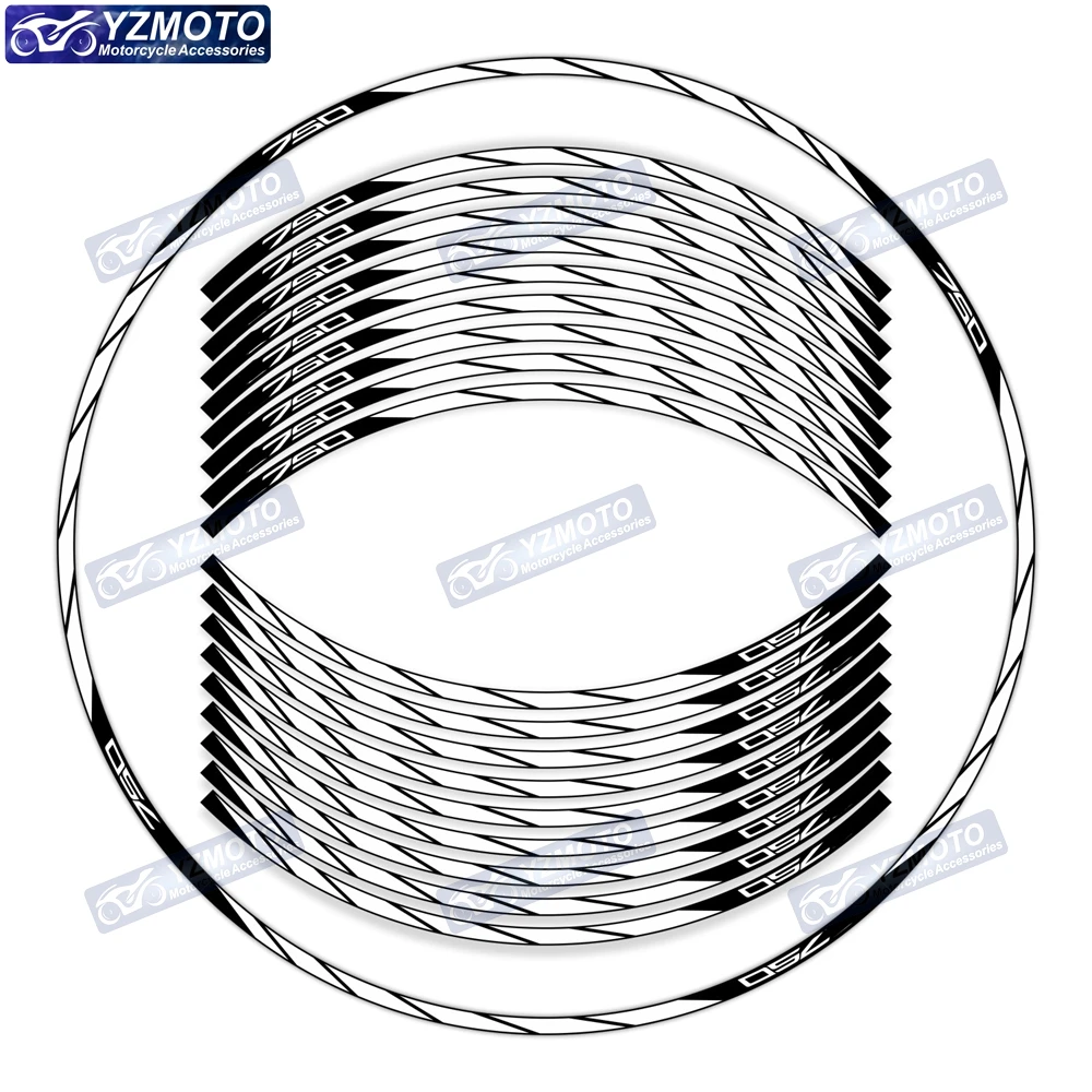 Naklejki na koła motocyklowe Z750, przednie i tylne, 17 cali, wyścigowe, odblaskowe, wodoodporne, dekoracyjne, na felgi i piasty.