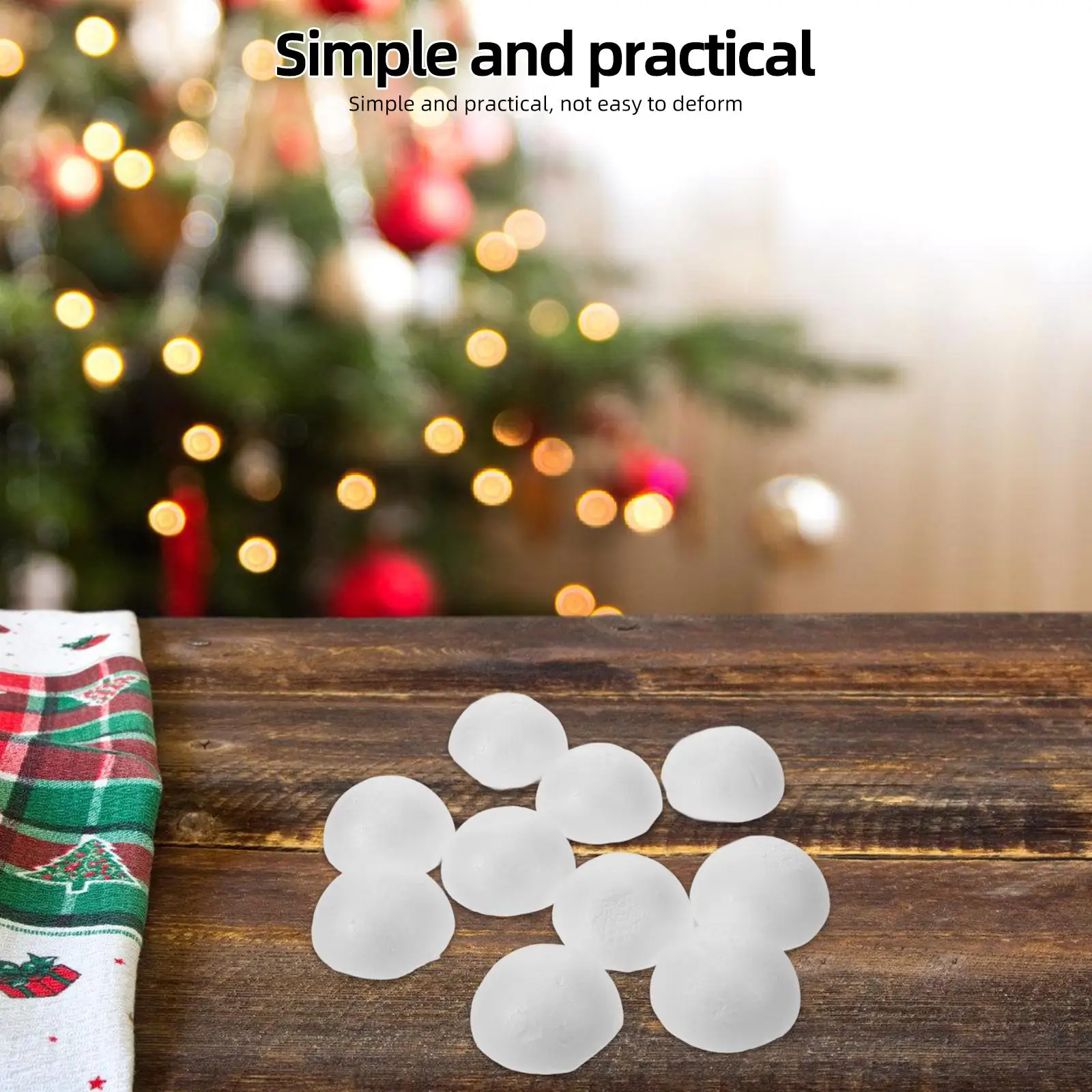 10Pcs Foam Balls High Density Smooth Surface for DIY Crafts Kids Kindergarten Handmade Decorations Christmas Materials