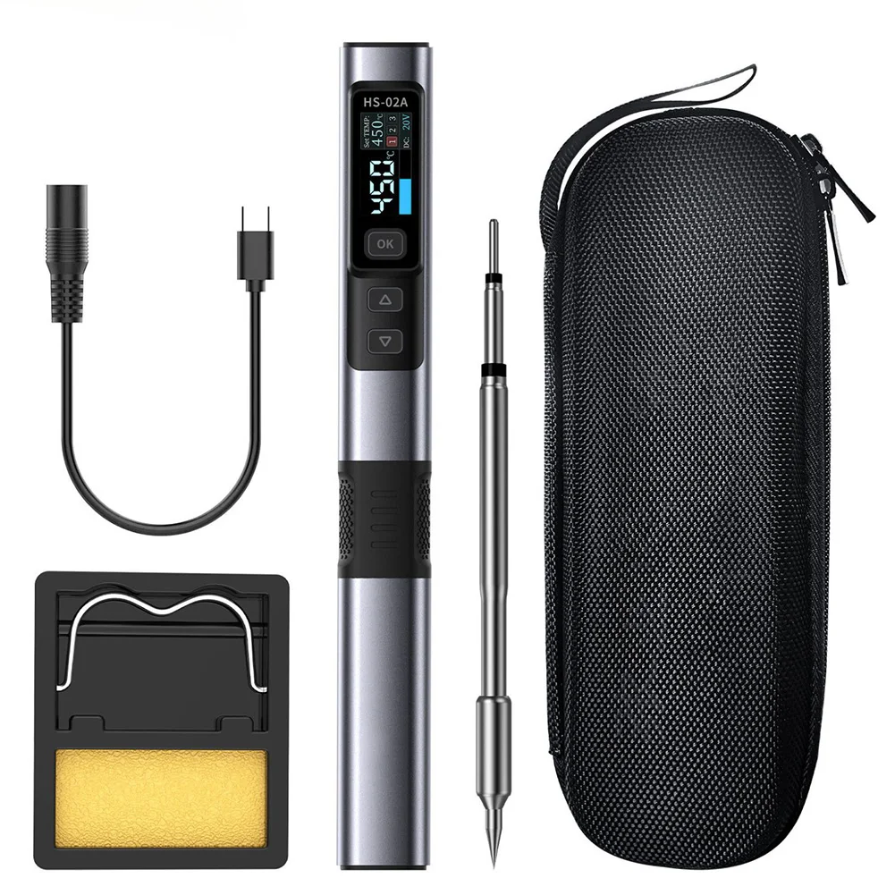 100W Soldering Iron Kit Featuring Portable Design Heating and Adjustable Temperature for Electronics Repair and Assembly