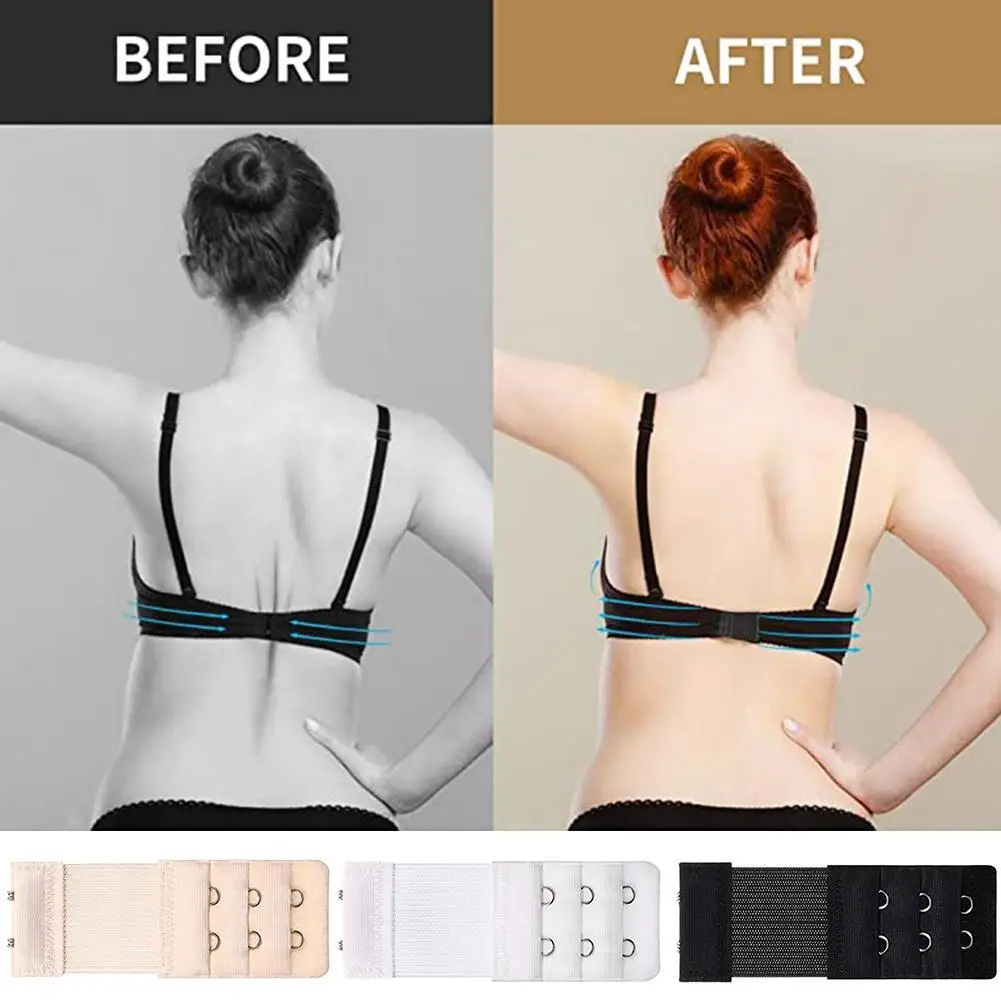 Bra Extension Strap Extenders for Women Adjustable Belt Buckle Nylon Elastic Bra Extension Strap Hook Clip Extenders