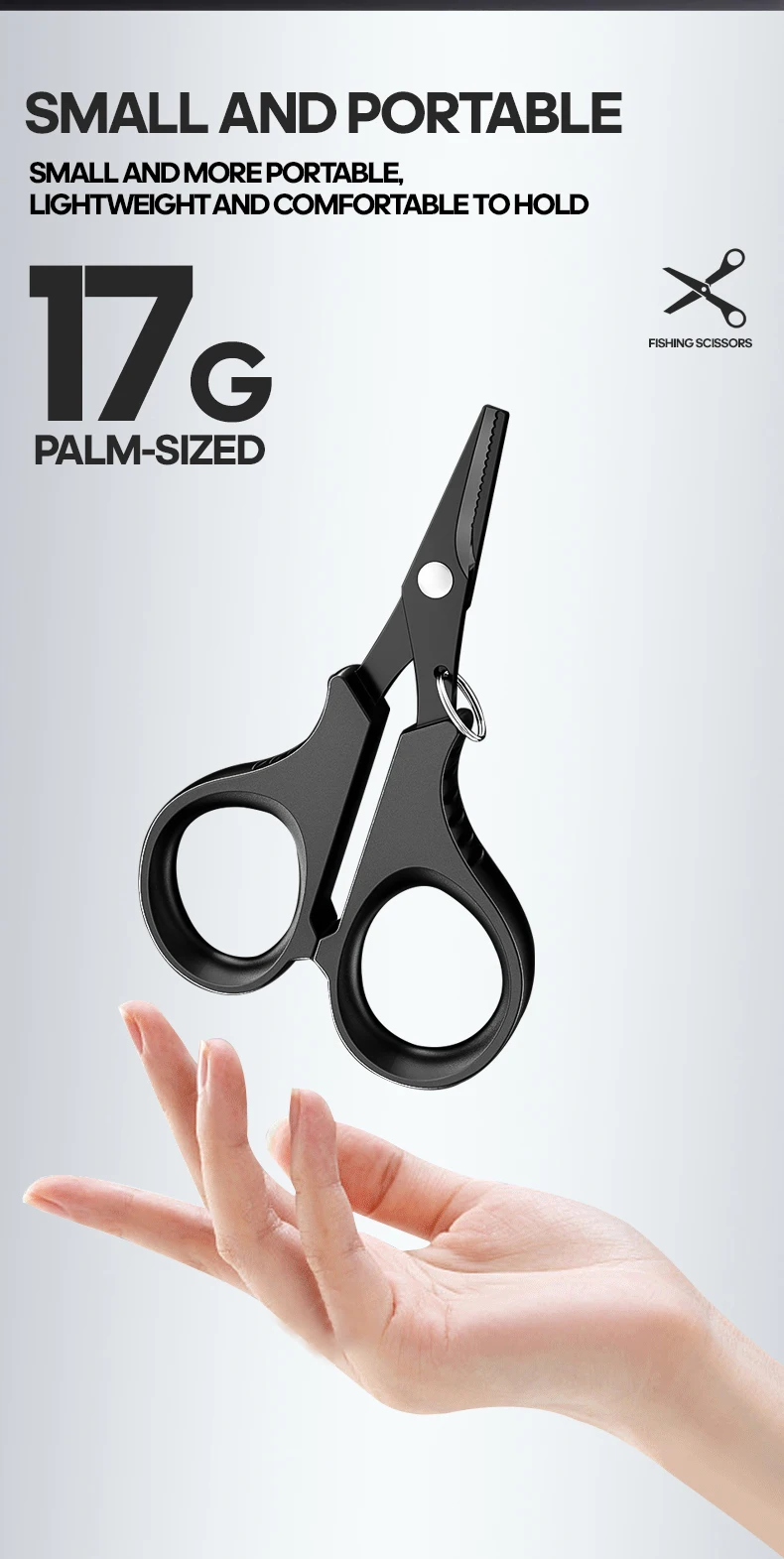 TAIYU Multifunktionale, titanbeschichtete Edelstahlschere zum Angeln, Köderclip, PE-Schnur, Bleigewicht, Angeln, Mini-Zahnisso – Detail 7