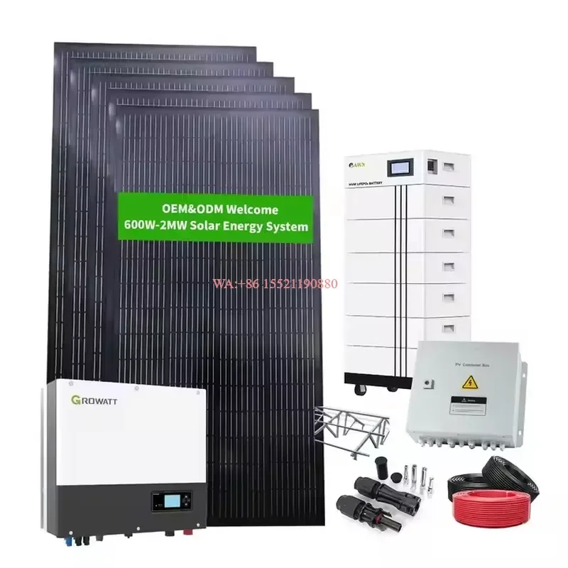 WMWMNU 2025 Hot Sale 10kw House Complete Solar Panel System Kit 10kw 20kw 30kw 50kw 100kw Hybrid Solar Power System for Home