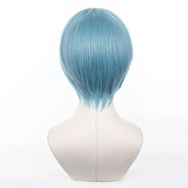 Anime Blue Lock Yo Hiori Cosplay Wigs 30cm Short Light Blue Synthetic Hair