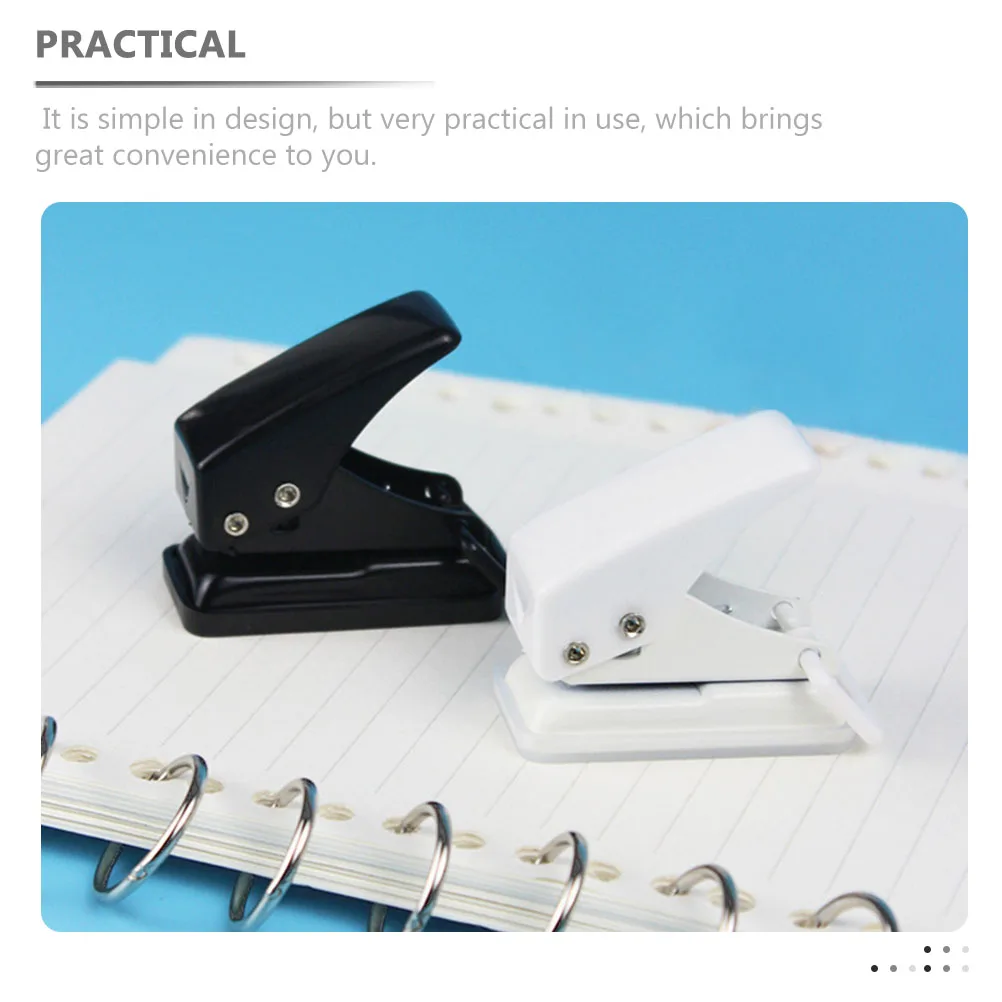 

4pcs Portable Single Ring Hole Puncher Adjustable Paper Punch Tool DIY Scrapbook Office Use Durable Plastic Metal for Paper