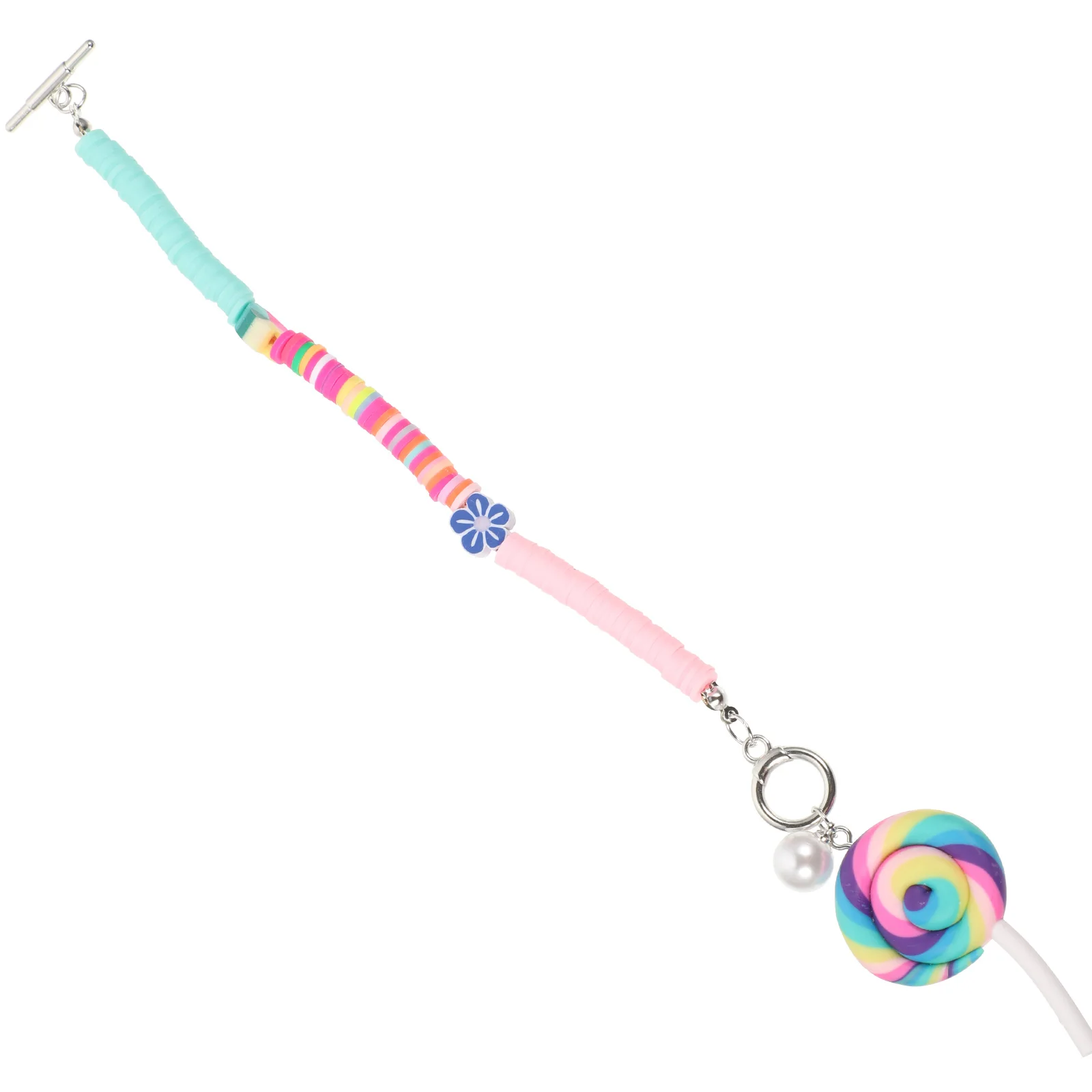 

Lollipop Candy Bracelet Polymer Clay Metal Stylish Elegance Impressive Accessory for Women Girls Beach Party