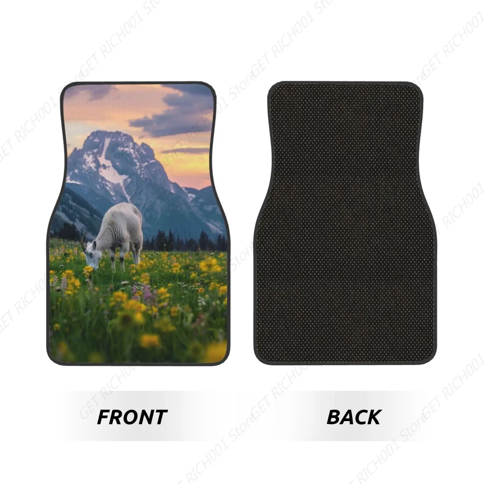 Glacier National Park Carpet Floor Mats for Cars, Auto Accessories Front Rear Car Floor Mats Funny Car Floor Foot Mat 4 Pieces