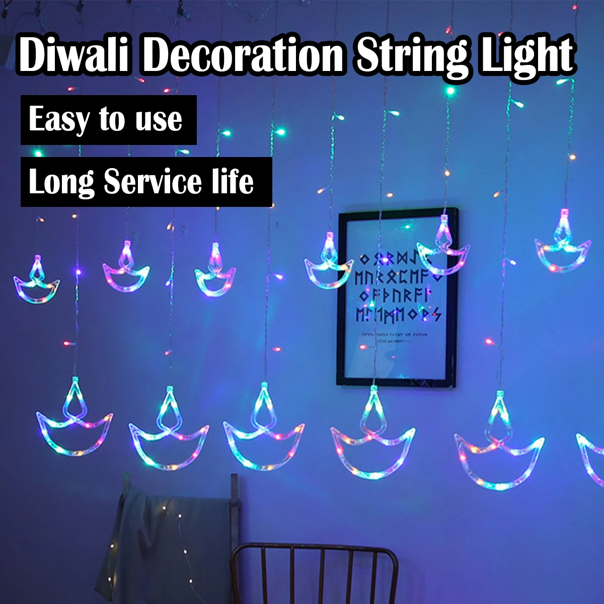 2.5m Diwali Light Brilliant Night Anchor Layout Wedding Decoration Of Curtain Christmas Girl 12-hanging Celebrity Heart Room Led