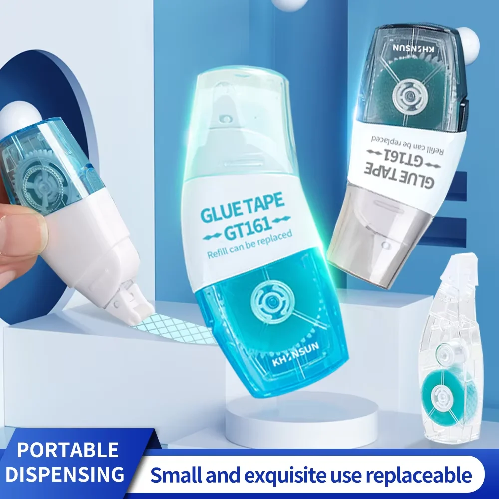 Rollo de cinta adhesiva KHINSUN con cinta adhesiva de doble cara de refil, 6mm x 8m, pegamento limpio y fácil para hacer tarjetas de álbum de recortes, manualidades DIY