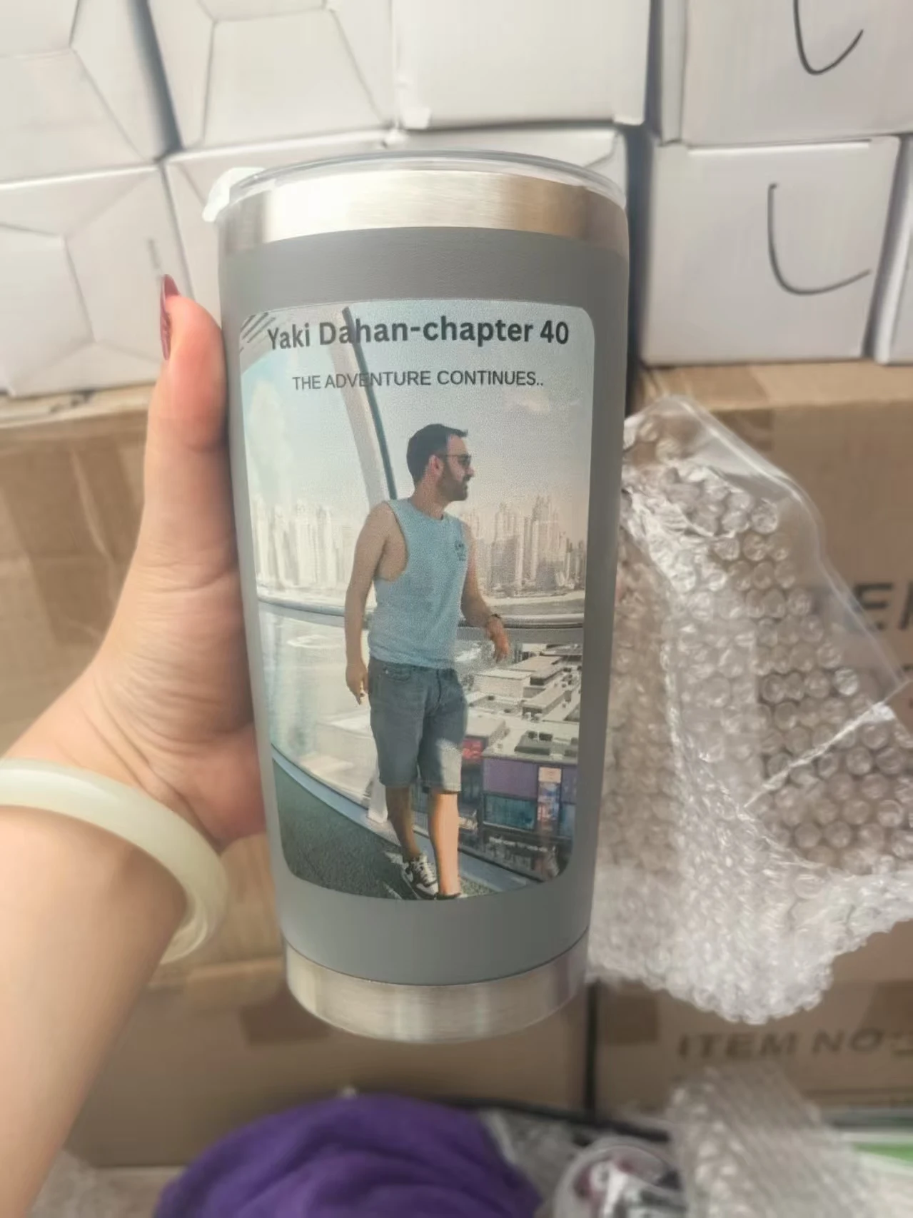Maßgeschneiderter doppelwandiger Reisebecher mit Pulverbeschichtung, isolierter Kaffeebecher, 20 oz, vakuumisolierter Becher aus Edelstahl