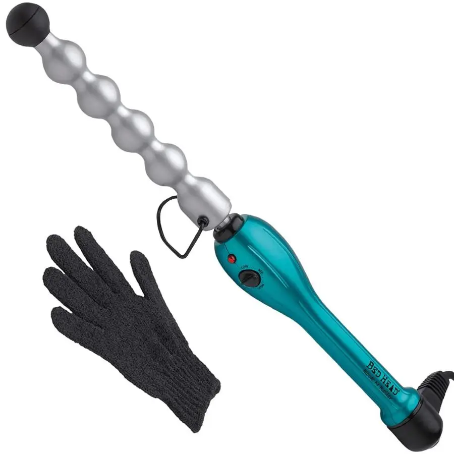 

Rock N Roller Clamp Free 2in1 Curling Wand Round Barrel for Tousled Waves