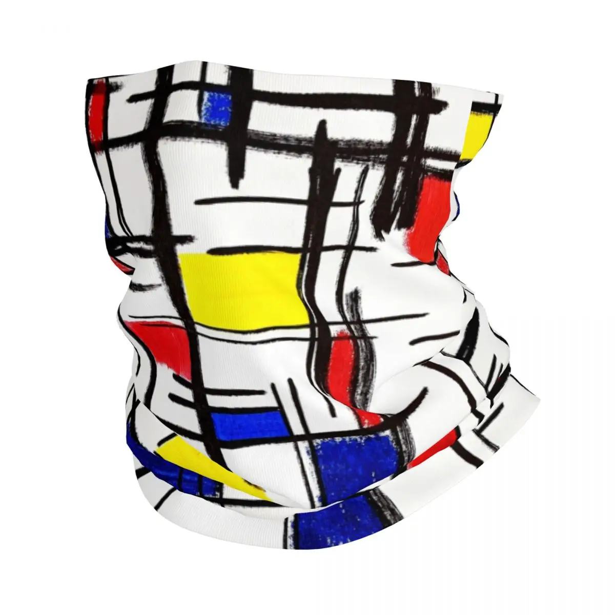 Mondrian Minimalist Art Bandana Neck Gaiter Printed Geometric Geometry Wrap Scarf Headwear Outdoor Sports Unisex Adult Washable