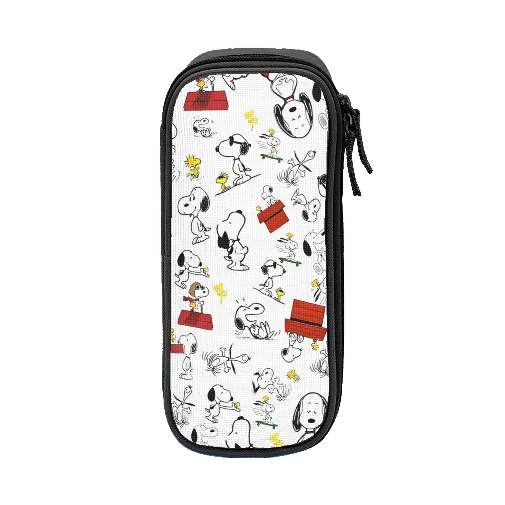 

Large-capacity Pen Box Snoopys cartoon dog School Accessories Double Layer Pencilcase Girl Makeup Bags Birthday Gift
