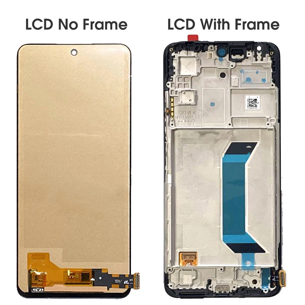 6.67“ AMOLED for Xiaomi Redmi Note 12 4G 23021RAAEG lcd display screen digitizer Assembly for Redmi Note12 22111317 LCD Frame