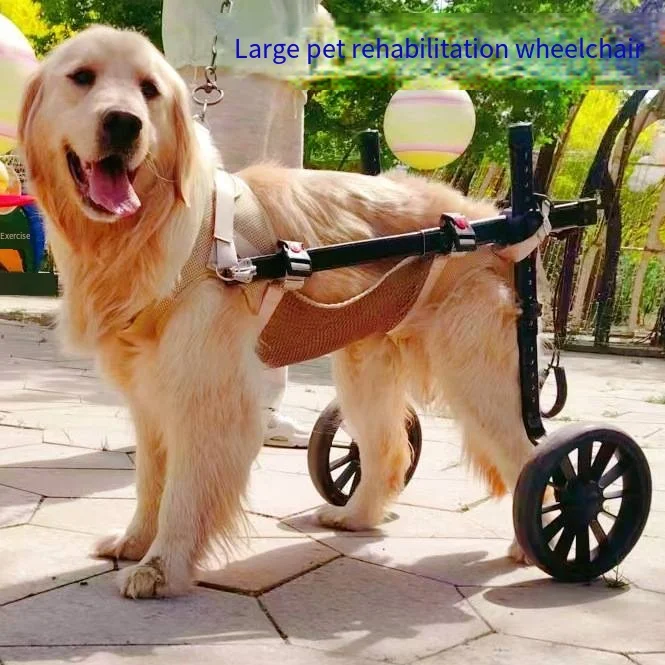 Dog Wheelchair Rear Leg Support Pet Rehabilitation Mobility Cart Lightweight Metal Foldable Adjustable Hind Limb Aid Training