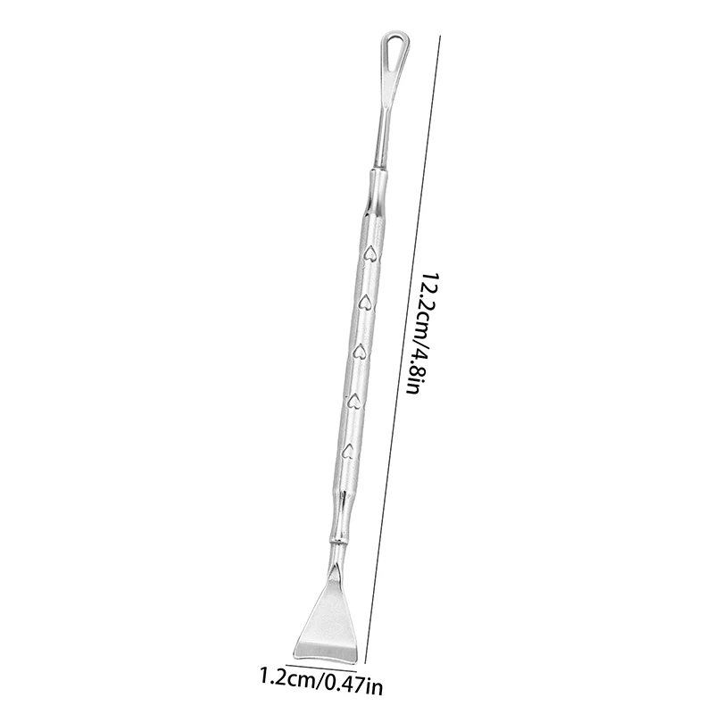 1 stks Double-ended Afgeronde Comedondrukker Schop Facisl Schoonmaken Zwarte Stippen Puistje Comedo Extractor Huidverzorging Tool
