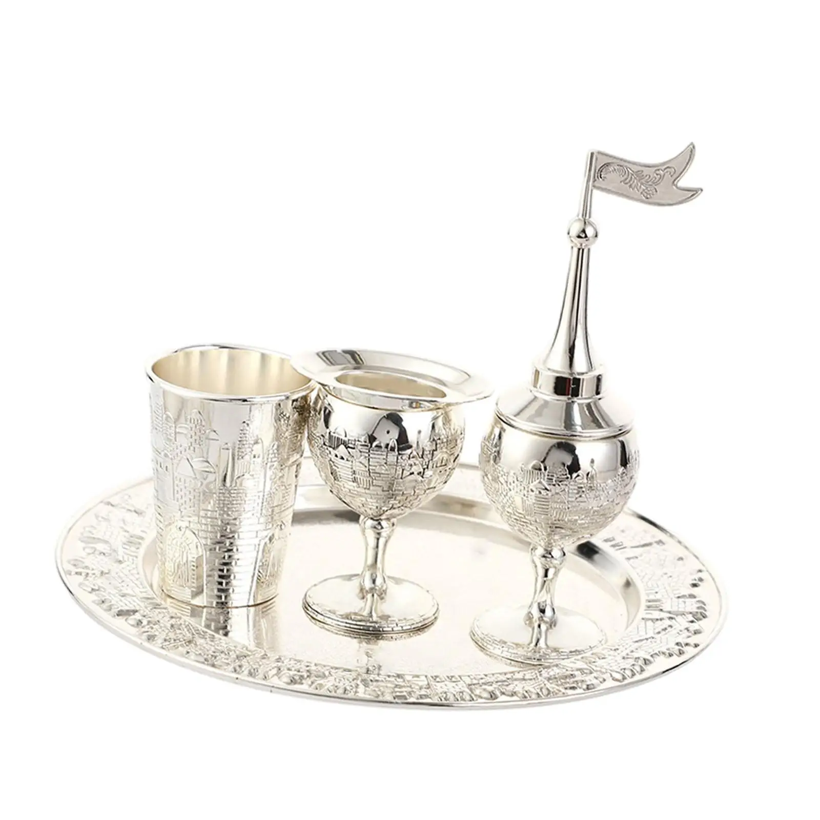 European Styles Wine Pot Set Wine Goblet and Tray for Housewarming Gifts