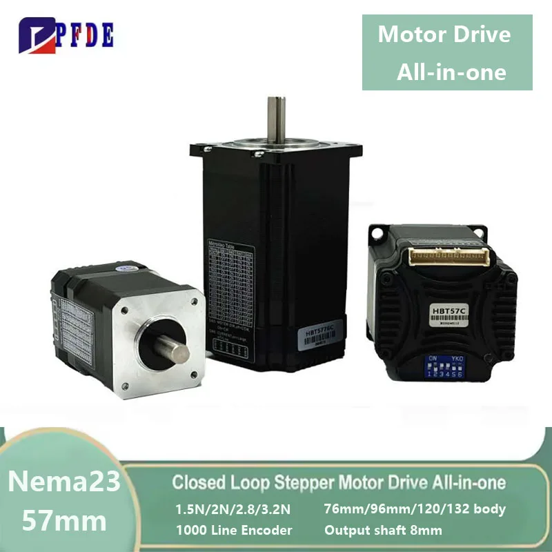 Nema23 محرك متدرج بحلقة مغلقة محرك متكامل الكل في واحد 57 محرك تشفير DC24-55V محرك سيرفو هجين 1.5Nm-3.2Nm #1