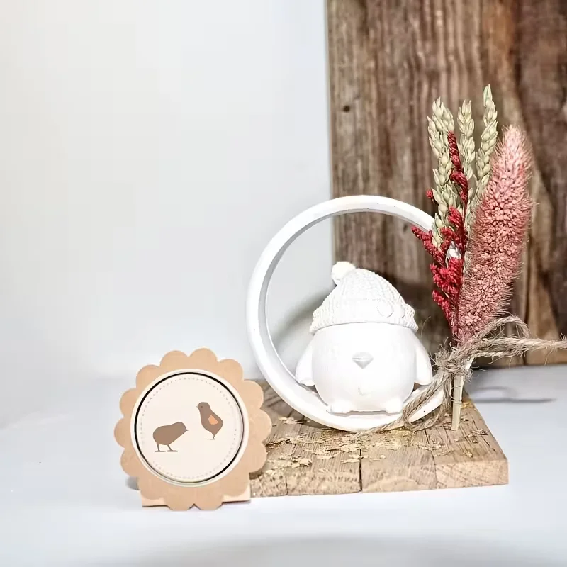 

Формы для литья из силиконовой смолы, милый цыпленок с дизайном шляпы, форма неправильной формы для поделок, домашнего декора