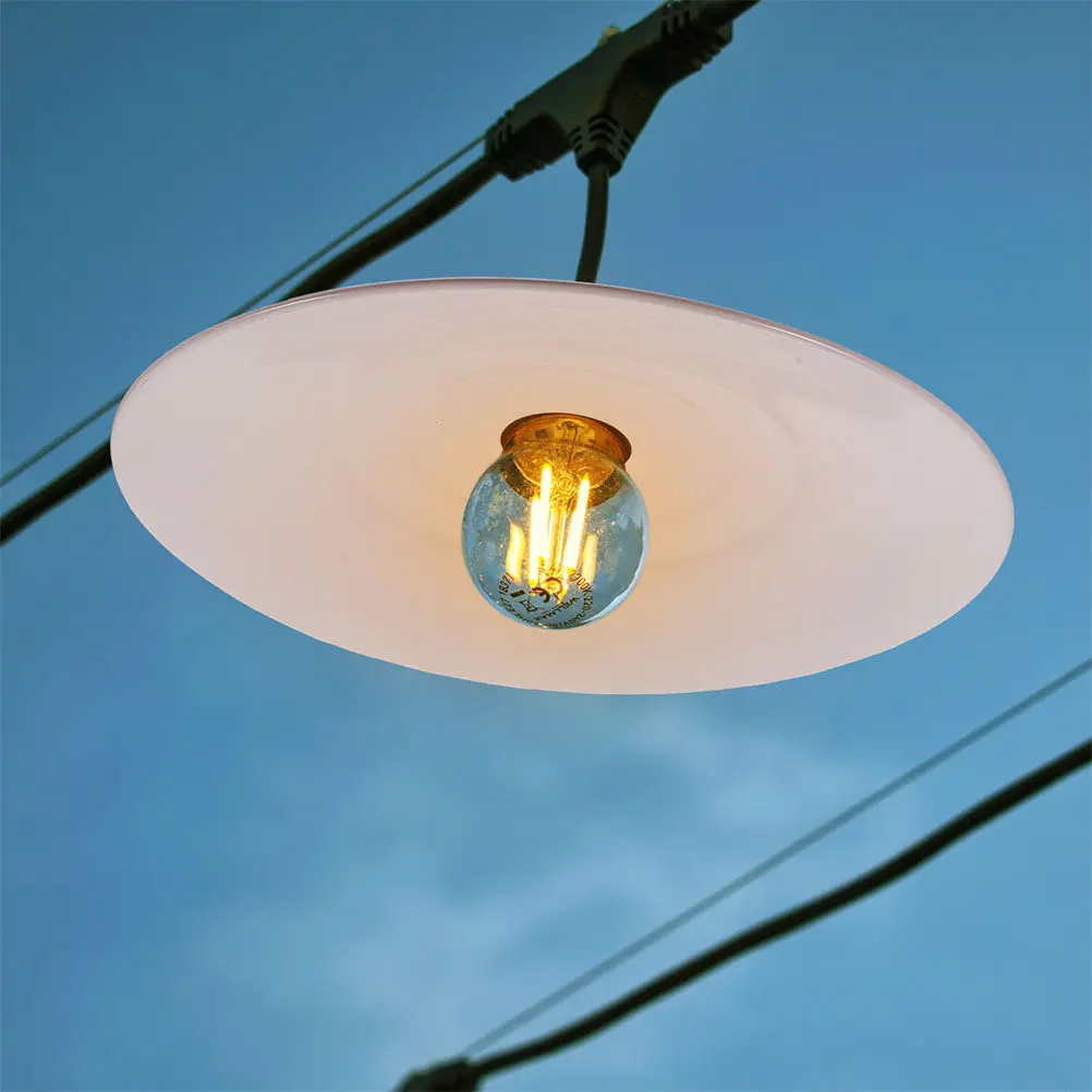 2Pcs Round Lampshade Cover Anti-Glare Dust-Proof Diffuser for Pendant Lights Street Lamps Factory Ceiling Fixtures Lamp Shade