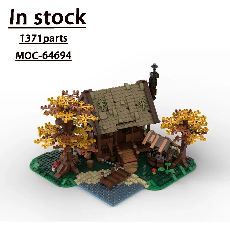 

21318 Classic Forest House Is Compatible with New MOC-64694 Cozy House Building Block Model 1371 Parts Kids Custom Toy Gift