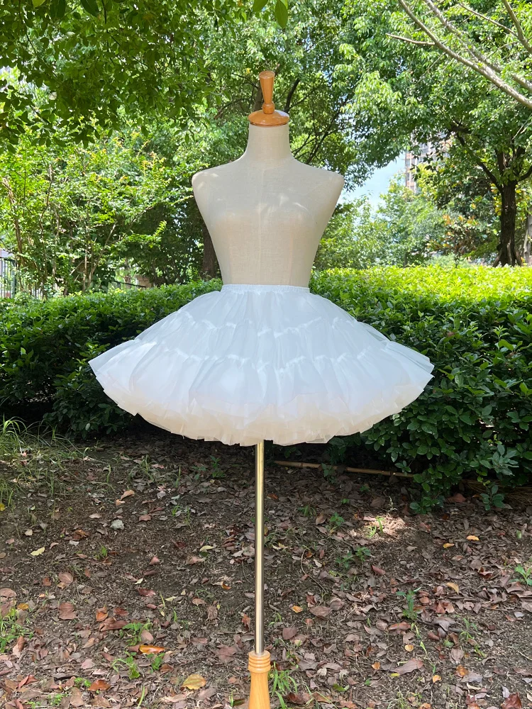 

MAGOGO 35cm Lolita Bottom Skirt 4 Layer White Petticoat Boneless Puffy Skirt Fluffy Soft Yarn Dress Crinolinas Cosplay Accessory