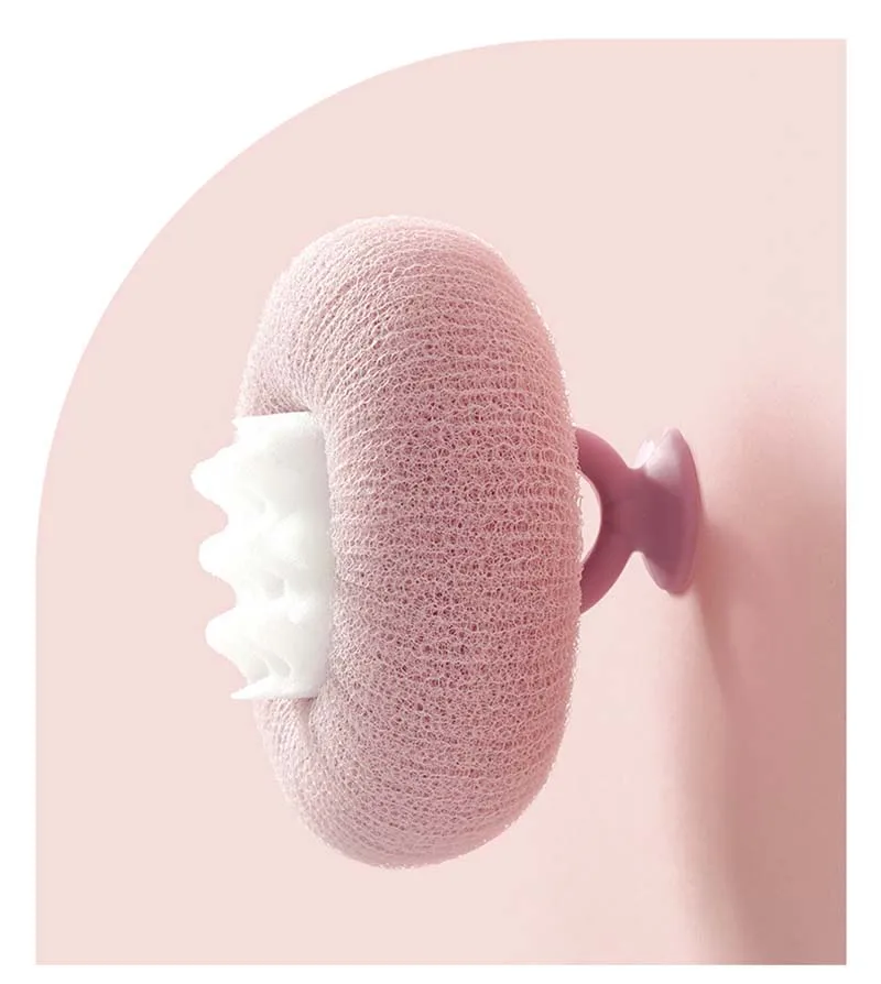 1/4Pc Round Sunflower Shower Ball Super Soft Massage Bath Ball with Suction Cup Brush Bath Towel Mud Sponge Bathroom Accessories