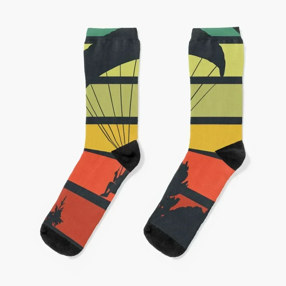 PARAGLIDING SUNSET Socks Stockings man cotton Men's Men Socks Women's