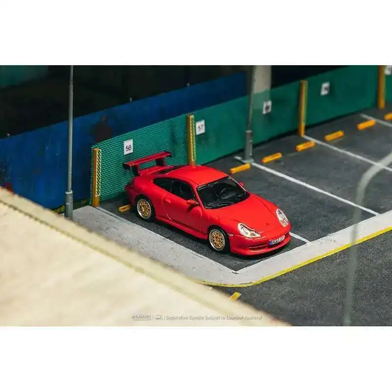 

PreSale TW 1:64 Porsche 911 GT3 Type 996 Red Diecast Car Model Collection Toys Tarmac Works