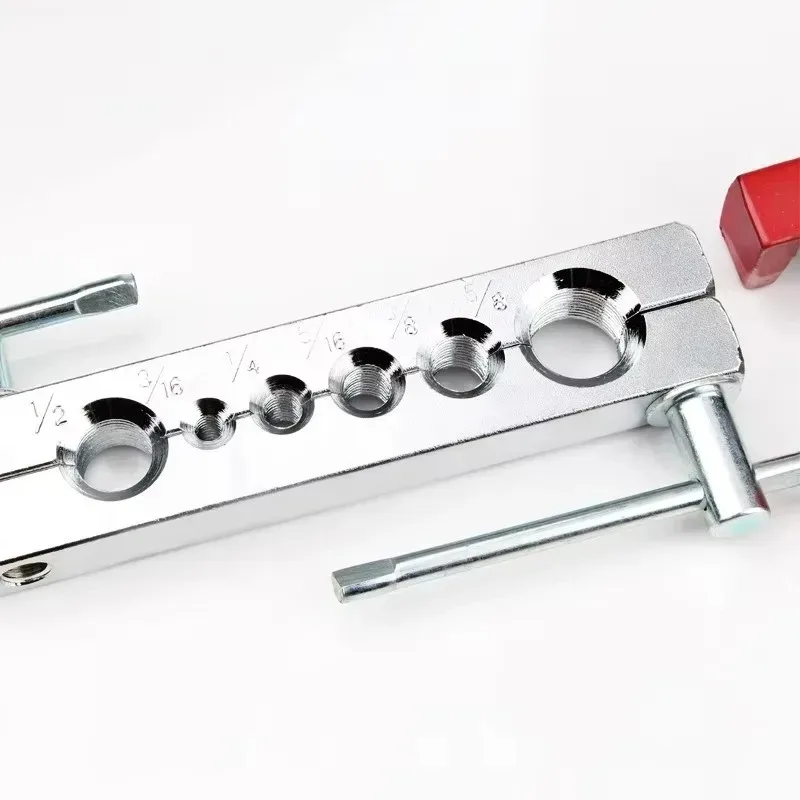 

Набор инструментов для развальцовки латунных алюминиевых труб, инструмент для развальцовки медных труб для расширителя 5/16 дюймов 3/16 дюймов 1/4 дюйма 5/16 дюйма 3/8 дюйма 1/2 дюйма 5/8 дюйма